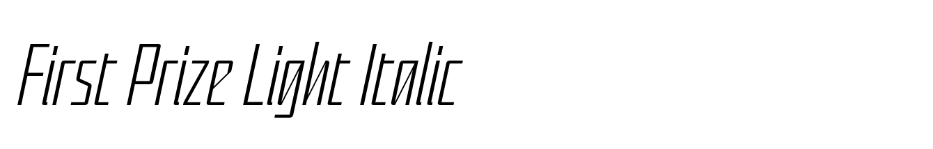 First Prize Light Italic
